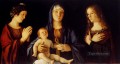 聖カタリナと聖マリアの間の聖母子 ルネッサンス ジョヴァンニ・ベッリーニ
